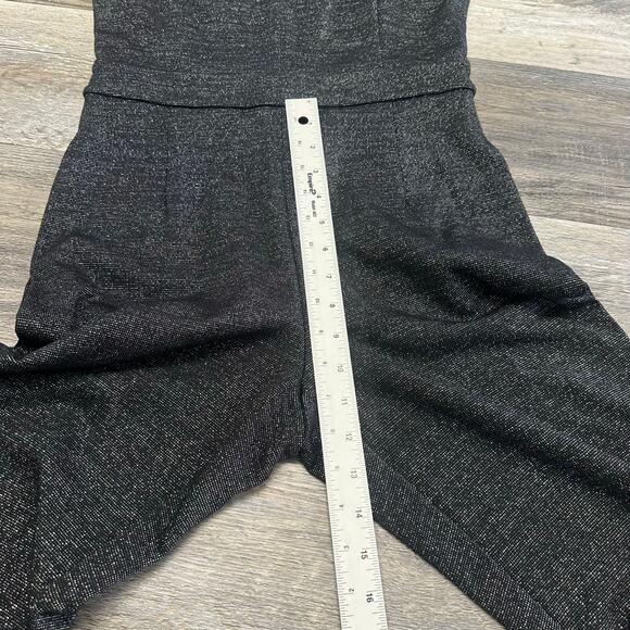 NWT Banana Republic Black Gray Womens 6 Sleeveless Straight Leg Glitter Jumpsuit - Picture 11 of 14